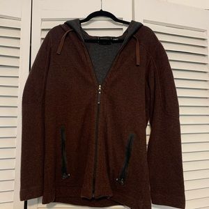 Mountain Hardwear Brown Full Zip Up Hoodie Medium